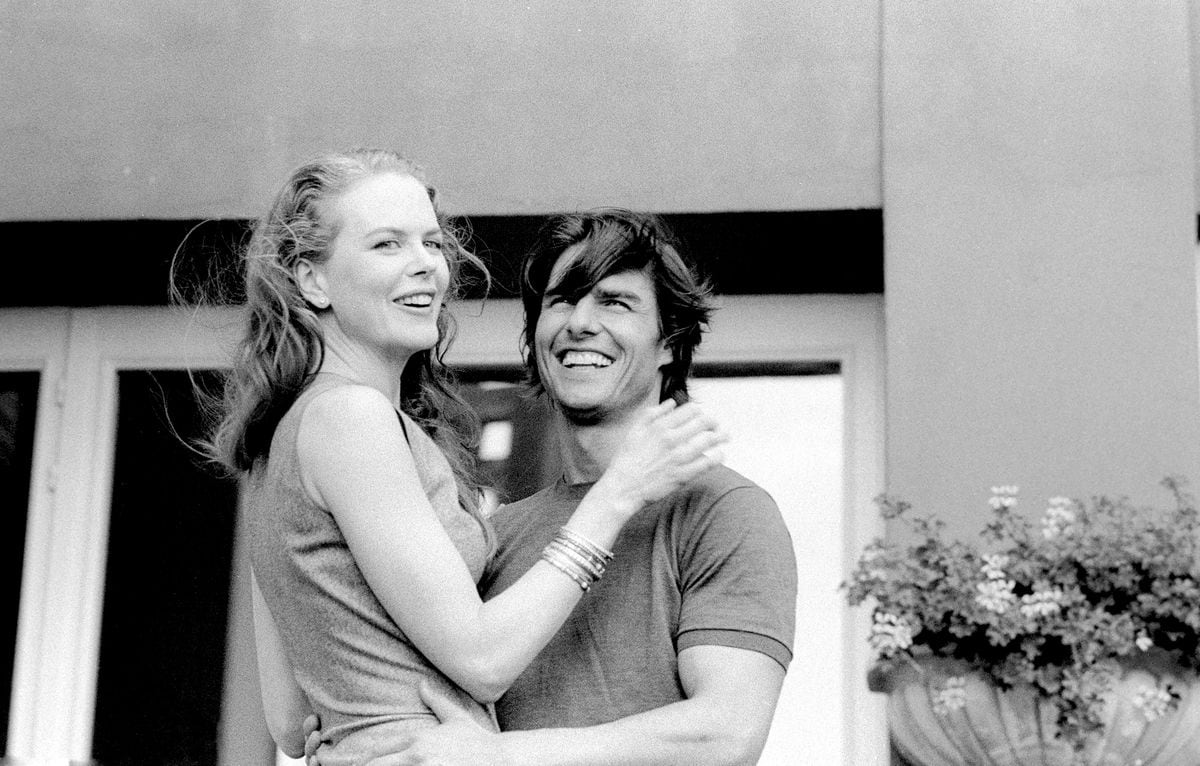 Nicole Kidman and Tom Cruise promoting 'Eyes Wide Shut'