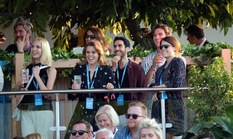 Princess Beatrice and Princess Eugenie at Celine Dion concert