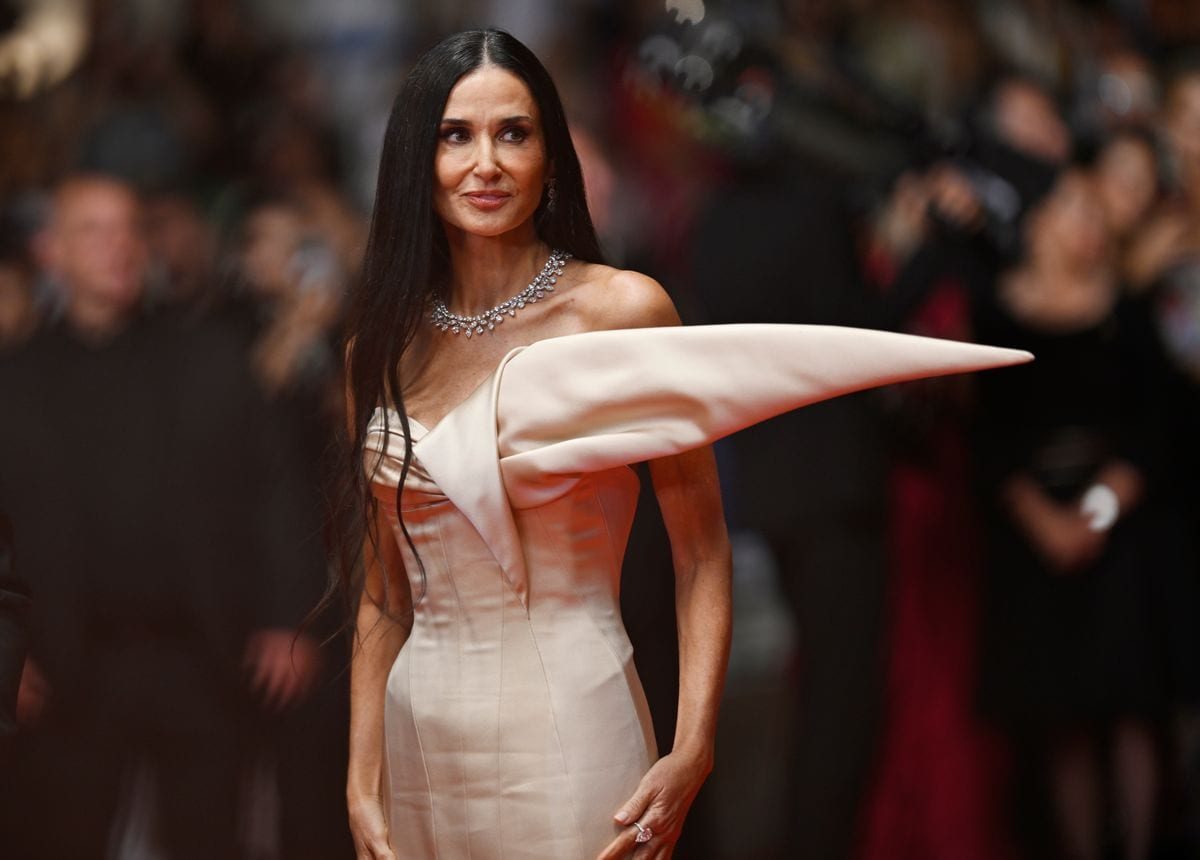 Demi Moore attends the "The Substance" Red Carpet at the 77th annual Cannes Film Festival 