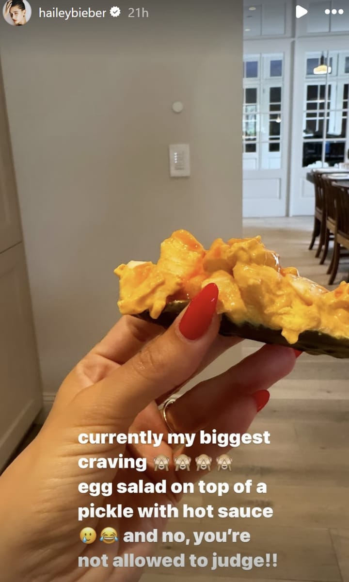 Hailey Bieber's craving