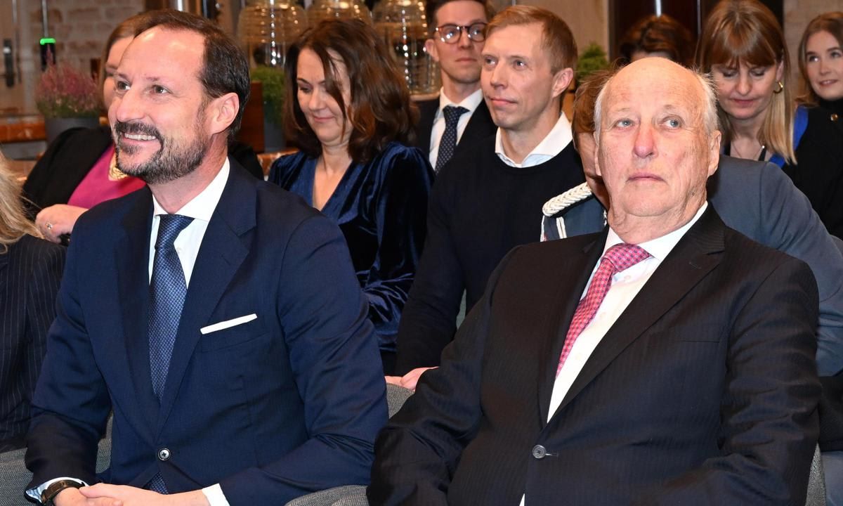 King Harald (pictured with his son Crown Prince Haakon on Jan. 23, 2024) does not plan on abdicating