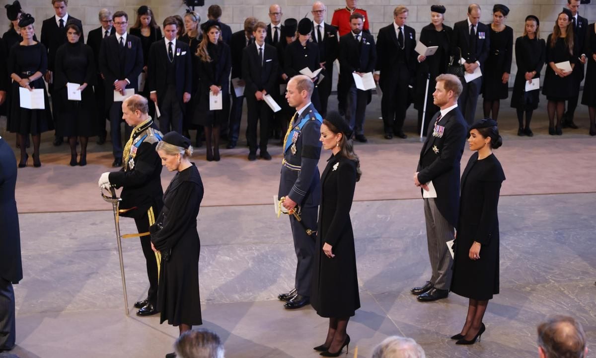 Queen Elizabeth was taken on Sept. 14 from Buckingham Palace to the Palace of Westminster, where the late monarch will lie-in-state in Westminster Hall until the morning of her state funeral