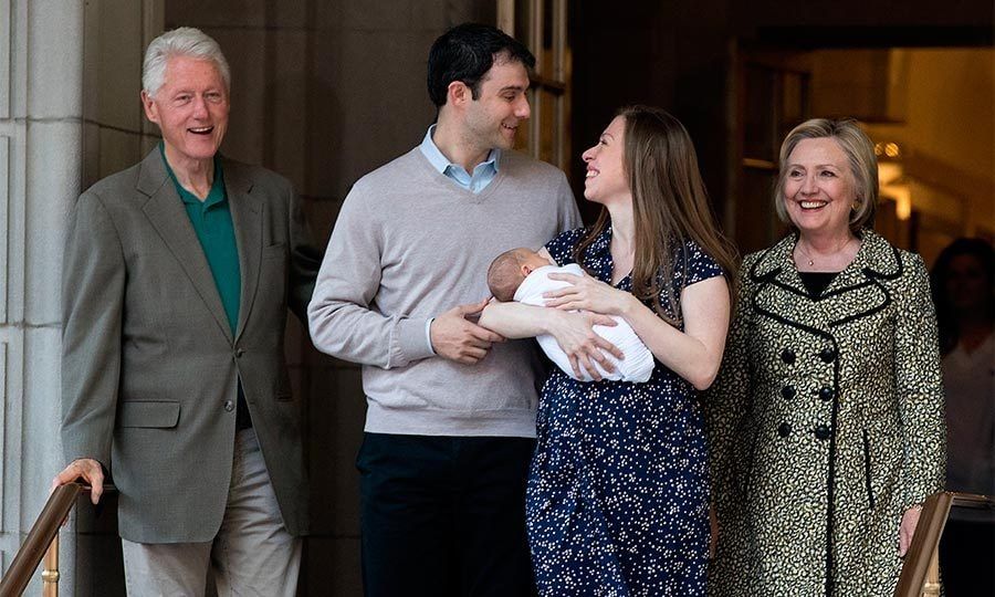 Only 21 months after they welcomed their first child, Charlotte, Marc and Chelsea added a new addition to their family, Aidan Clinton Mezvinsky, on June 18, 2016.
Photo: Getty Images