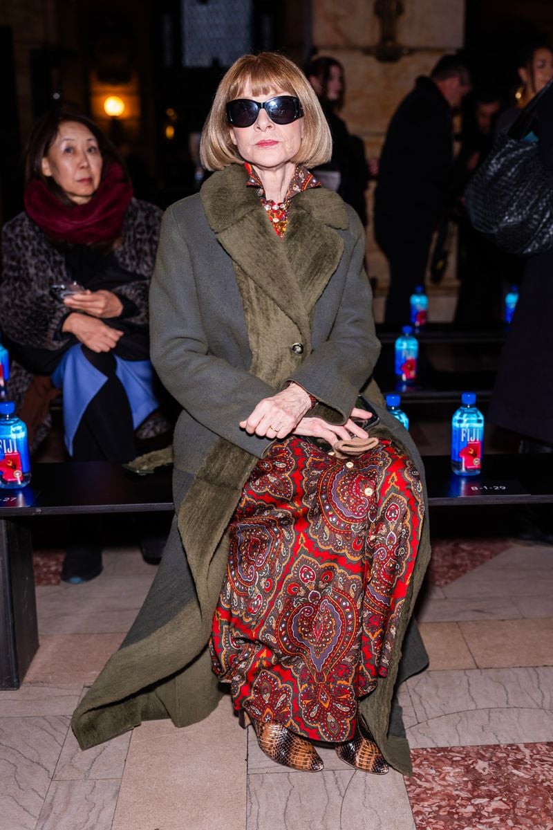 Anna Wintour at the Prabal Gurung fashion show during New York Fashion Week