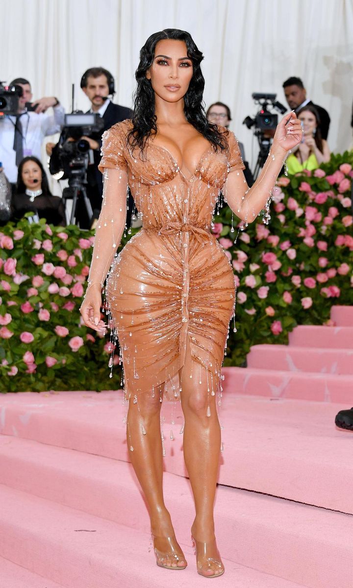 Kim Kardashian in a Mugler dress at the 2019 Met Gala