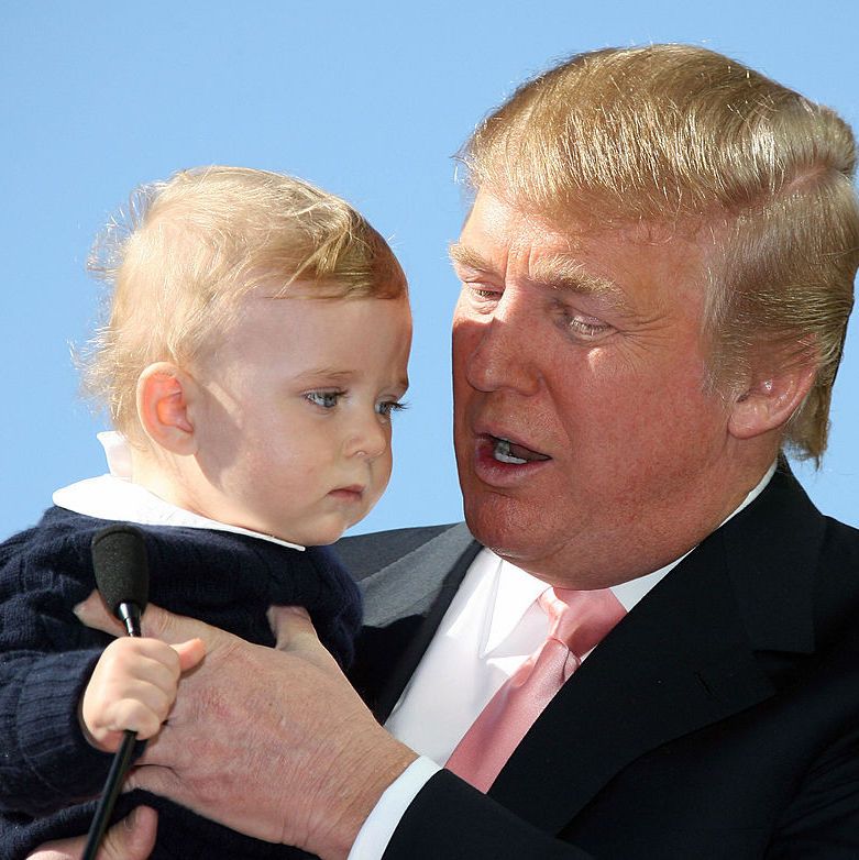 Pictured with his son Barron in 2007. Donald told HELLO! in 2011, "I want [Barron] to understand life and to understand how life works. I want him to make something of himself. He does have a privilege. It's hard when you go into Trump Tower and Mar-a-Lago and places like I have, to understand what real life is all about. But I think he will. I want him to understand that it's not so easy and that he's got
to be a worker."
<br>
Photo: Getty Images