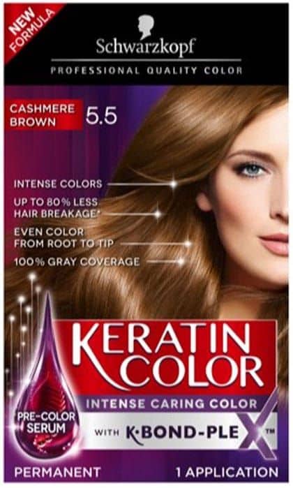 Schwarzkopf Keratin Color Anti Age Hair Color in Cashmere Brown