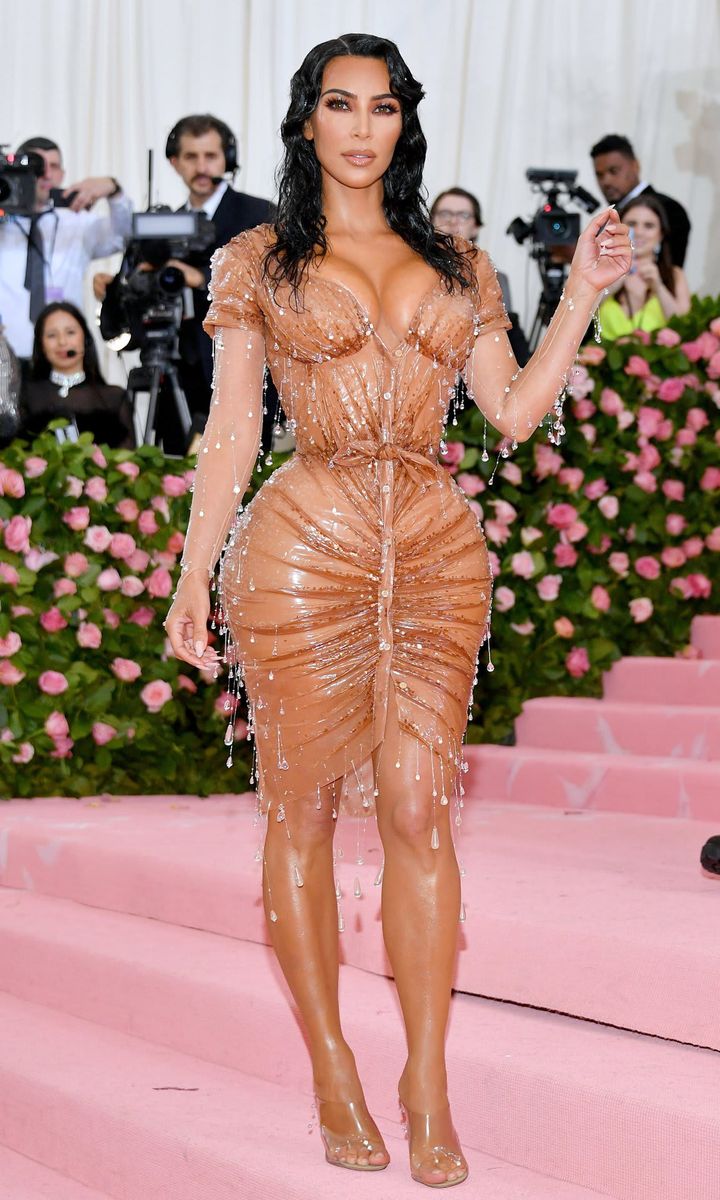 Kim Kardashian in a Mugler dress at the 2019 Met Gala