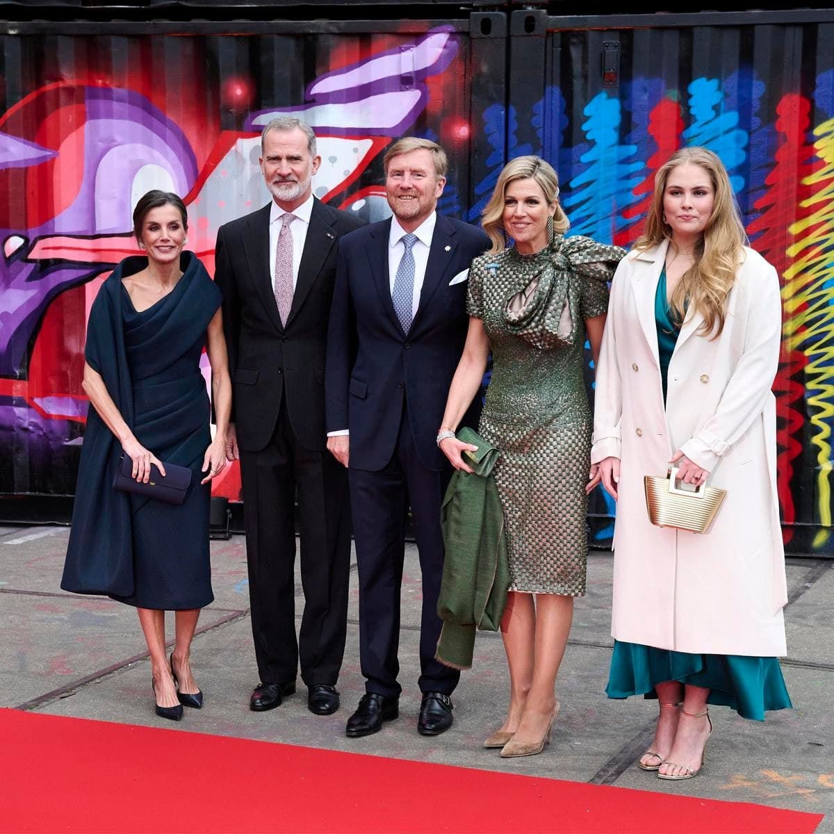 The Spanish and Dutch royals attended a reception at the Straat Museum