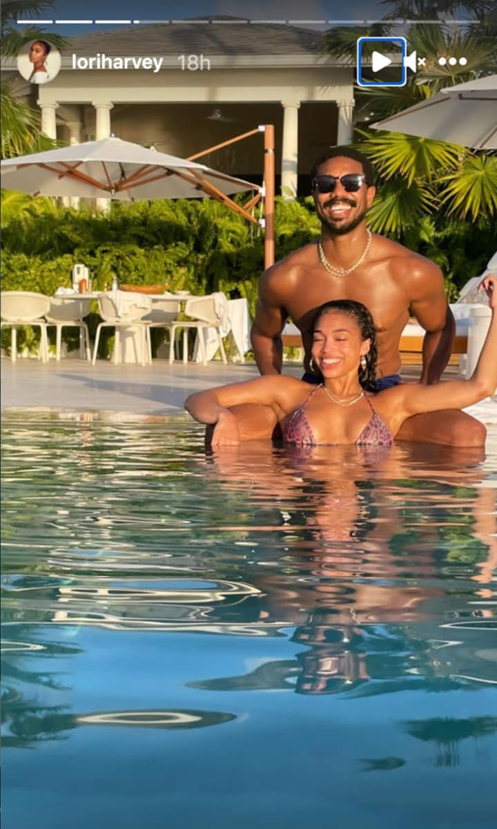 Lori Harvey shares romantic video of herself and Michael B. Jordan on vacation