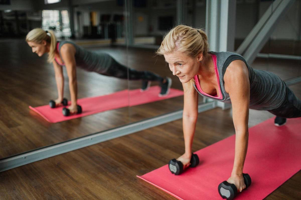 Planks are a great strength exercise for women over 50