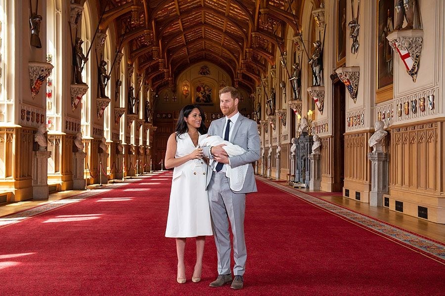 Meghan Markle and Prince Harry with baby Sussex