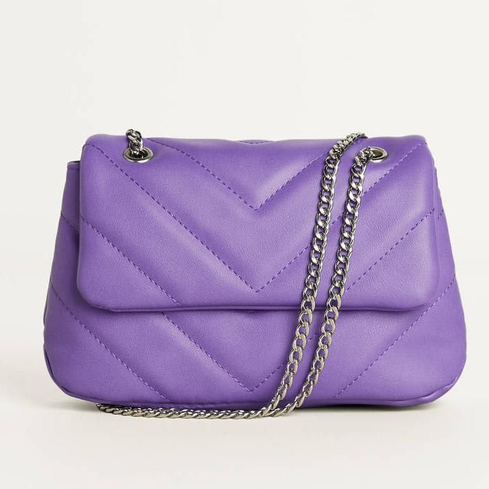 Quilted Handbag With Chain Detail from Bershka