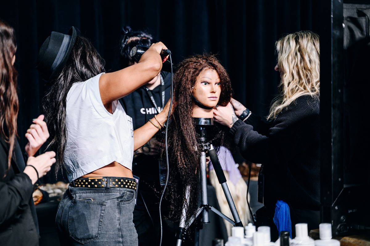 Backstage at the Victoria's Secret Fashion Show held at the Brooklyn Navy Yard on October 15, 2024 in New York, New York. (Photo by Nina Westervelt/WWD via Getty Images)