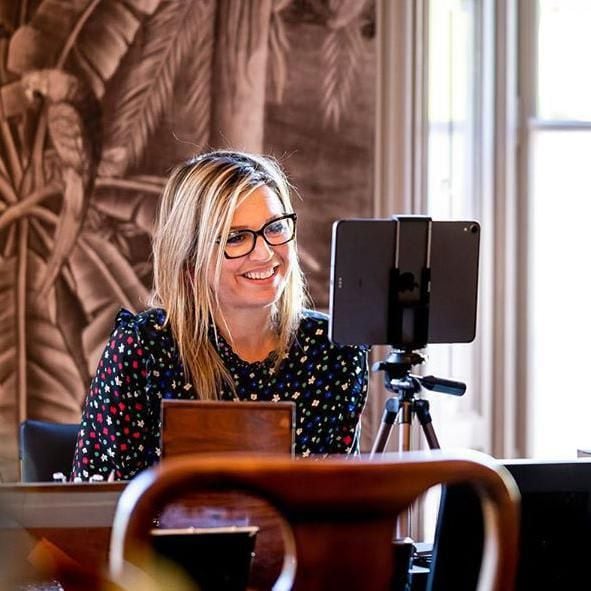 Queen Maxima in her home office