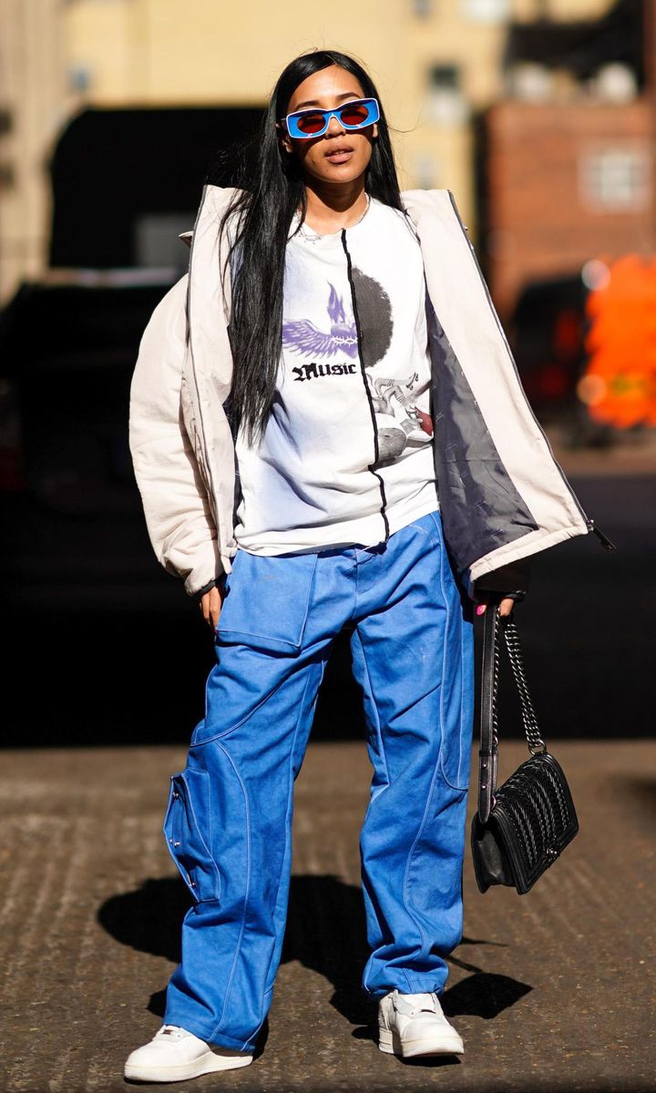 Cargo pants in Classic Blue by Pantones and Paula'S by Loewe shades