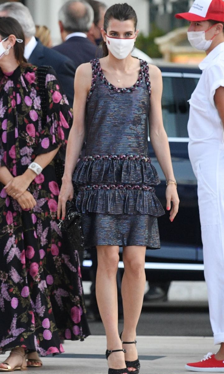 Charlotte Casiraghi, who is an ambassador and spokesperson for Chanel, opted for a dress from the French fashion house.