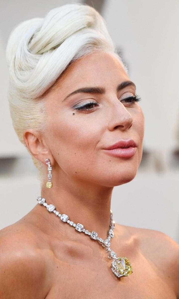 Lady Gaga with the Tiffany Yellow Diamond at the 2019 Oscars