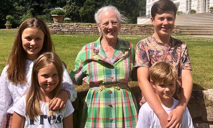 Queen Margrethe, Prince Christian, Princess Isabella, Prince Vincent and Princess Josephine