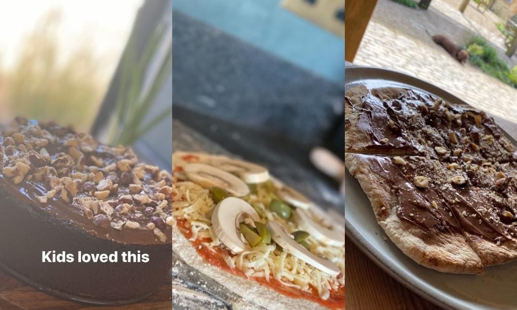 David Beckham shares pictures of food he has made for his family