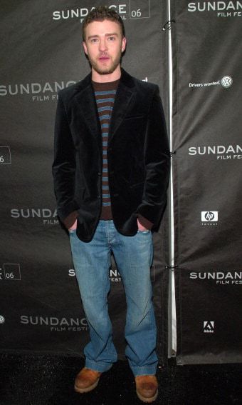 Justin's jeans got slightly slimmer during the Sundance Film Festival for his film 'Alpha Dog' in 2006.
<br>
Photo: Getty Images
