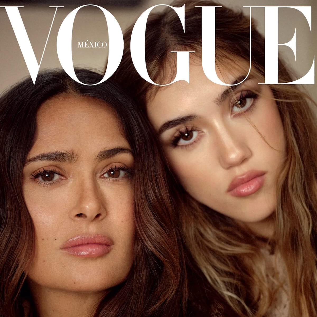 Salma Hayek and Valentina Paloma Pinault pose together for the first time for Vogue Mexico