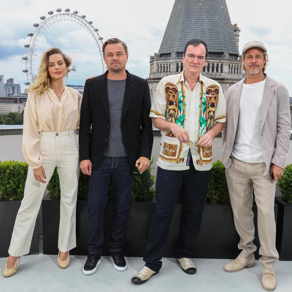 Margot Robbie, Leonardo DiCaprio, Quentin Tarantino, Brad Pitt