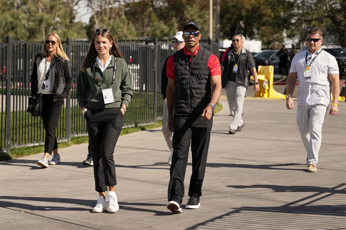 Kai Trump and Tiger Woods were photographed in February of this year, arriving together at The Genesis Invitational competition 