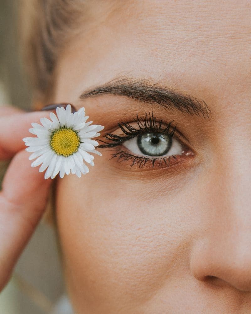 Girl with flower on her hair