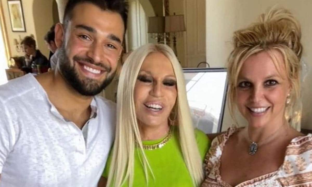 Britney Spears, Donatella Versace, Sam Asghari