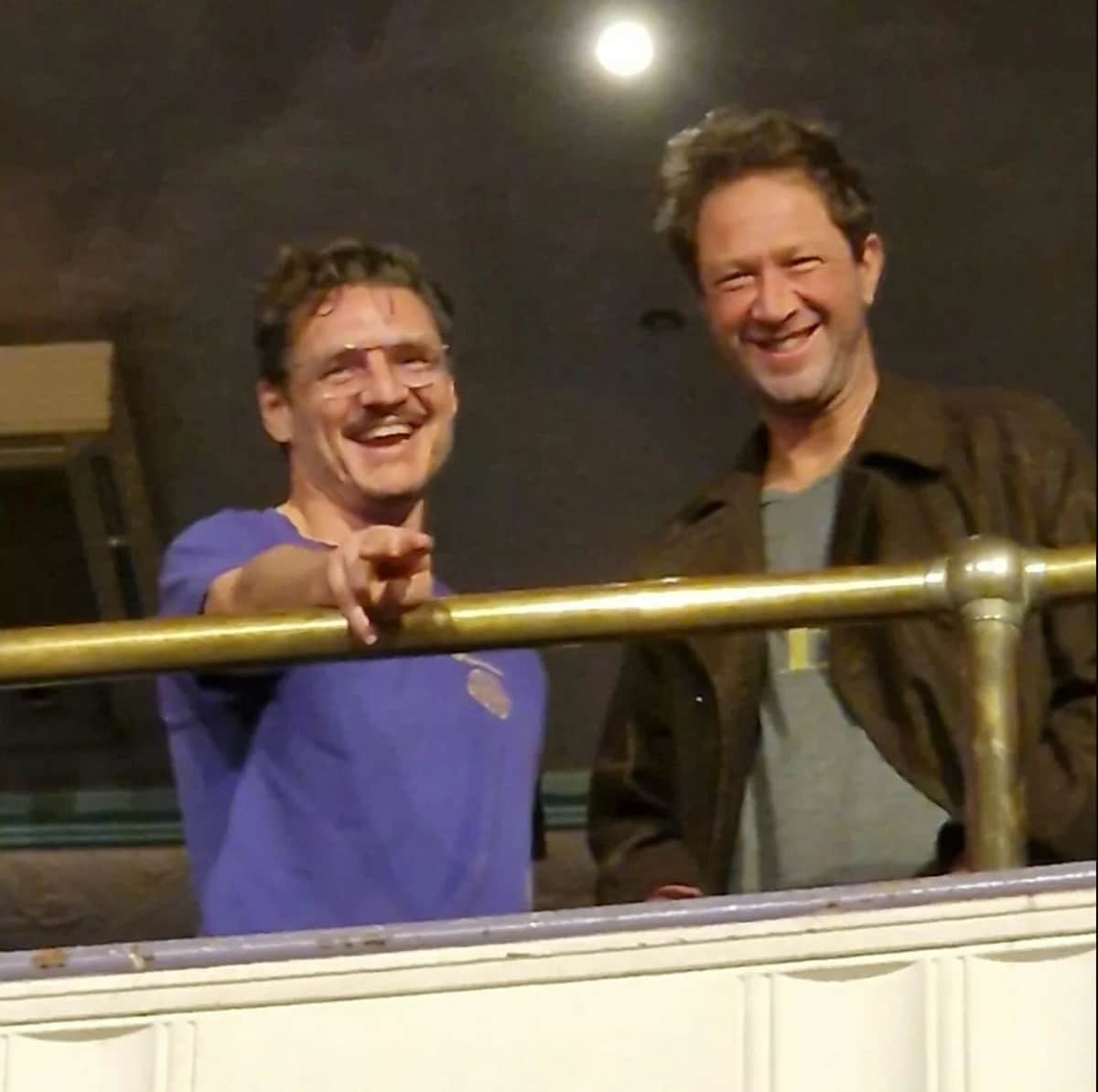 Pedro Pascal with Ebon Moss-Bachrach at The Cure Concert in London