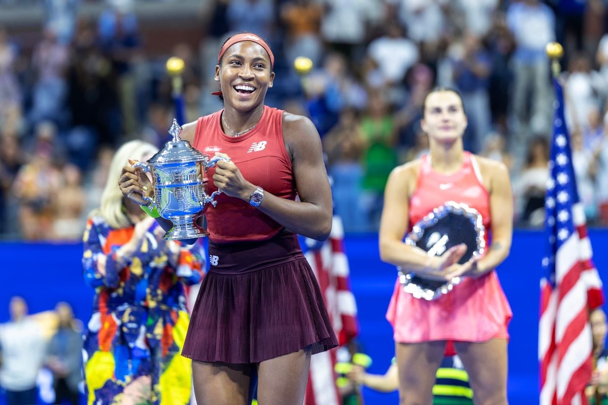 Coco Gauff after winning the 2023 US Open