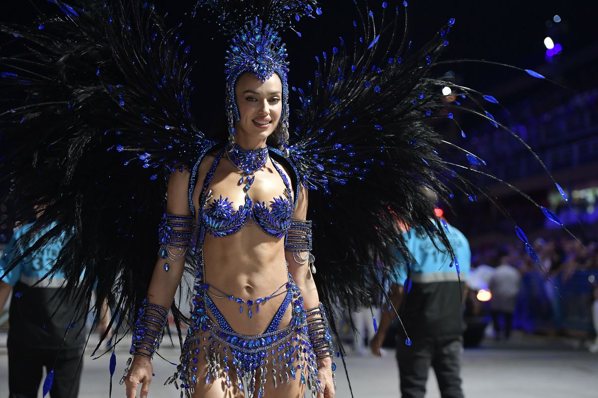 Irina Shayk made her Rio de Janeiro Carnival debut looking as stunning as ever