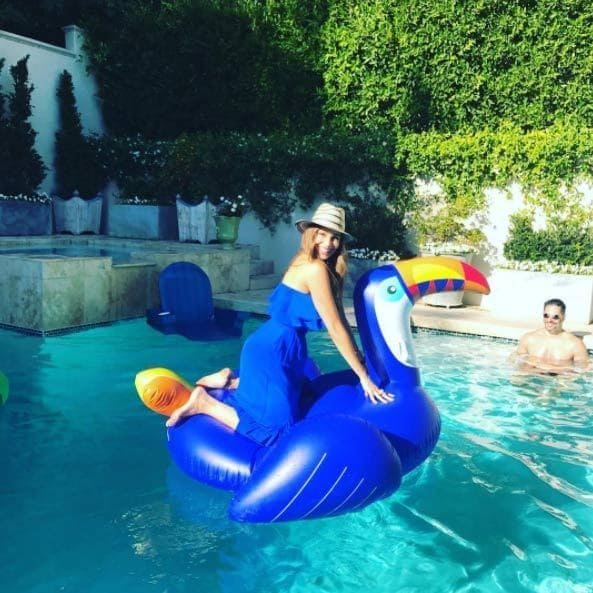 <b>Sofia Vergara and Joe Manganiello</B>
The couple's 4th July certainly looked like fun! The pair were joined by friends and family at a pool party, where they played on huge inflatables and enjoyed an all-American feast, all of which Sofia proudly showed off for her fans on Instagram.
Photo: Instagram/@sofiavergara