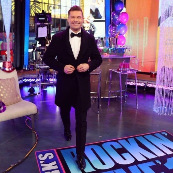 Ryan Seacrest brought in the New Year with us, of course! Once again, the personality hosted <i>Dick Clark's New Year's Rockin' Eve</i>.
Seacrest posted this photo at the beginning of the night with the caption: "thx to the #Distinction team for putting together this rockin (and warm) New Year's Eve look! loving this black roll neck shawl overcoat. #RockinEve"
Photo: Instagram/@ryanseacrest