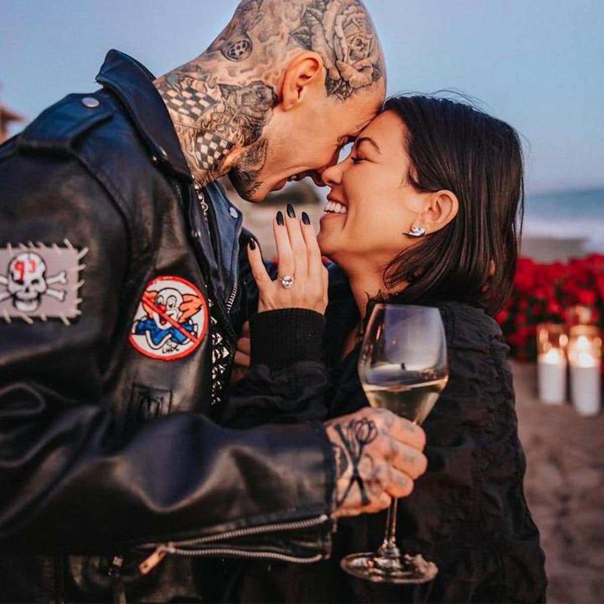 Kourtney Kardashian and Travis Barker