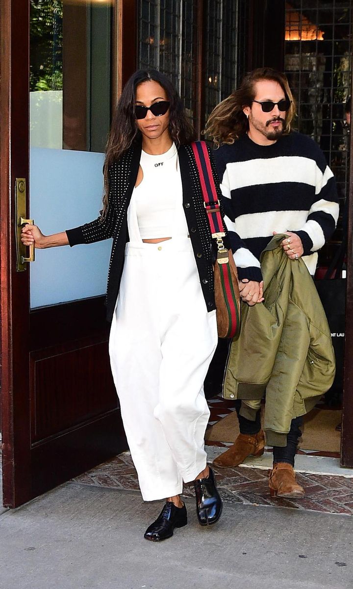 Zoe Saldana and Marco Perego