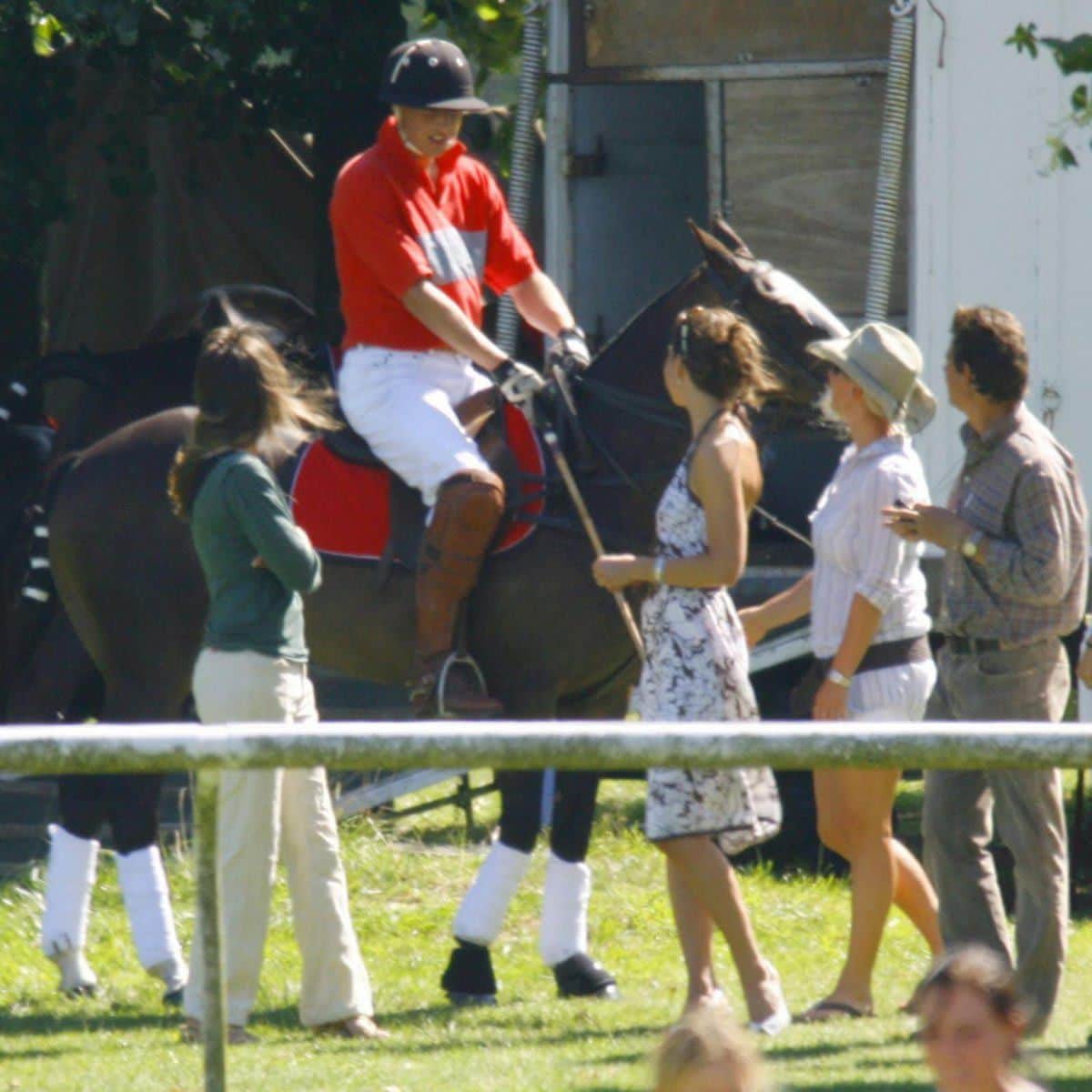 William had the support of Kate during Rundle Cup Day in 2006.