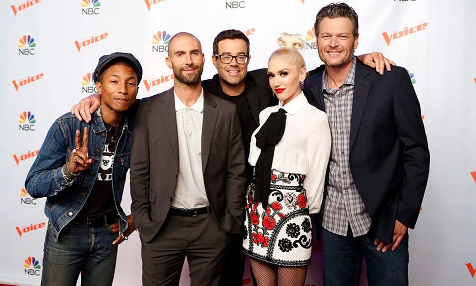 August 26: The host and judges of 'The Voice' (including newly single Blake Shelton and Gwen Stefani) geared up for season 9 during the press junket in Los Angeles.
<br>
Photo: NBC