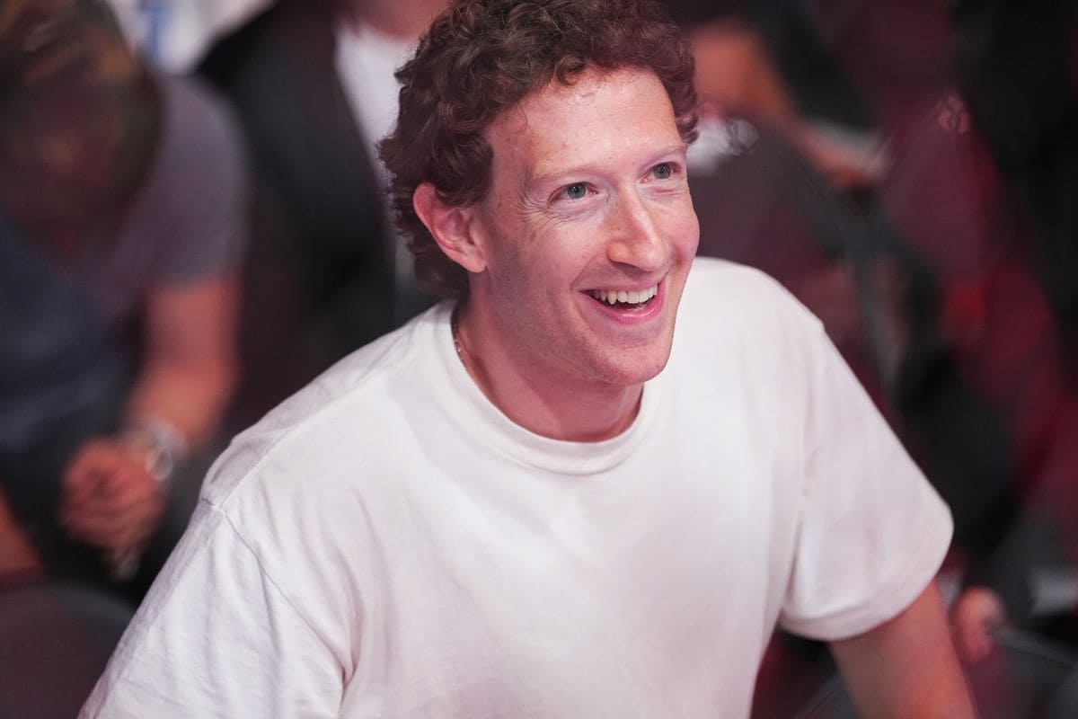 Mark Zuckerberg last April attending a UFC 300 event