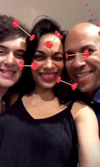 Rosario Dawson, boyfriend Cory Booker, daughter Isabella