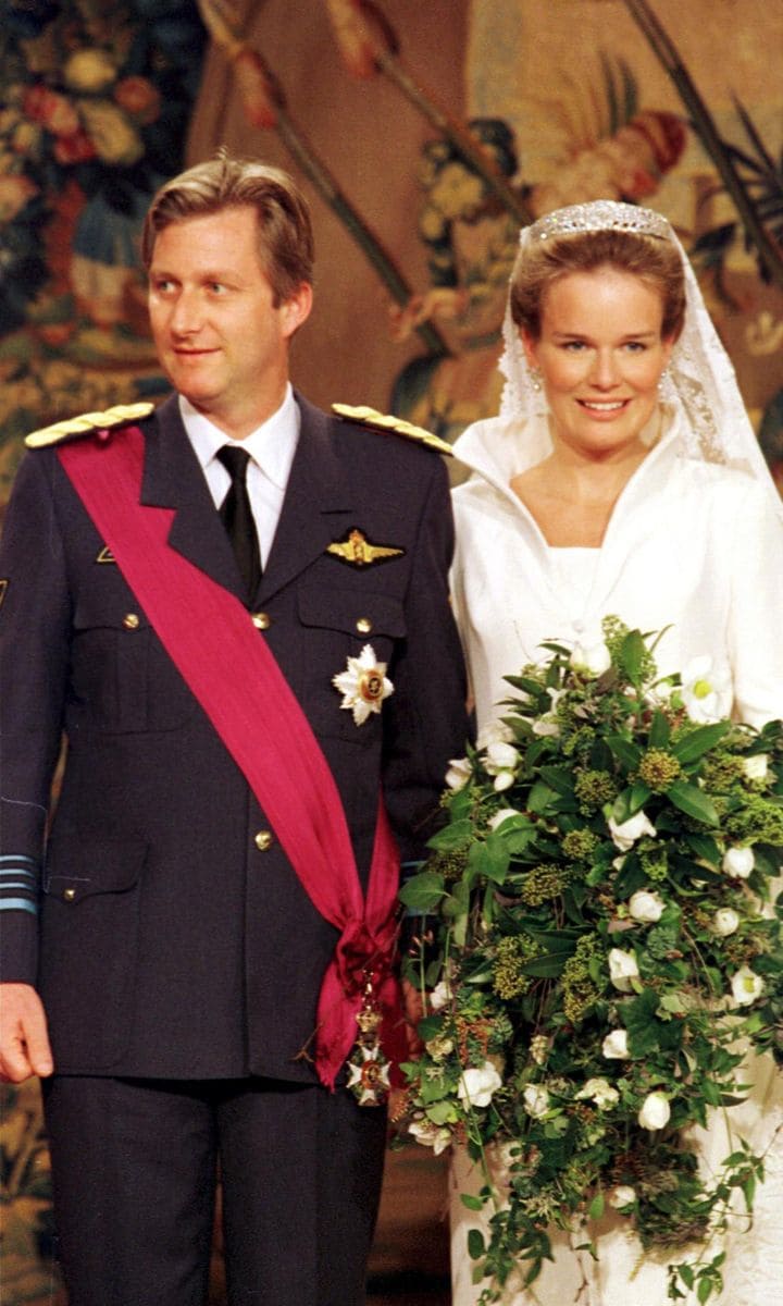 Prince Philippe Of Belgium And Mathilde D'Udekem Wedding In Brussels, Belgium On December 13, 1999.