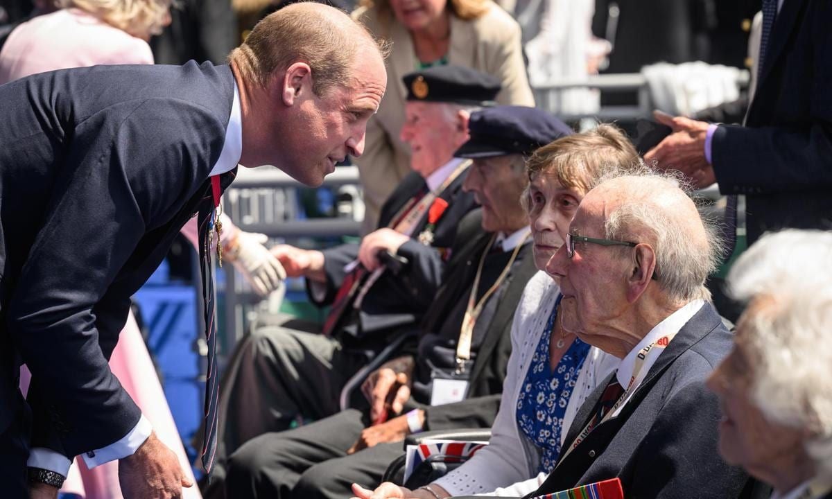 Prince William met D Day veterans, who were guests of honor at the event on June 5