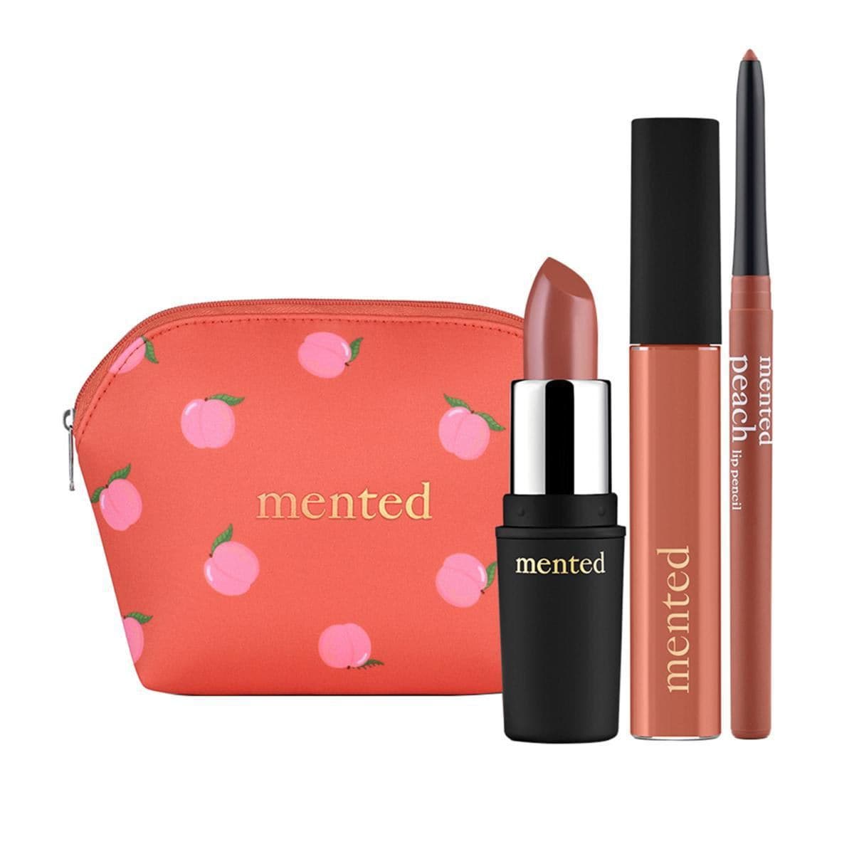 Mented 3-piece Peach Set with Makeup