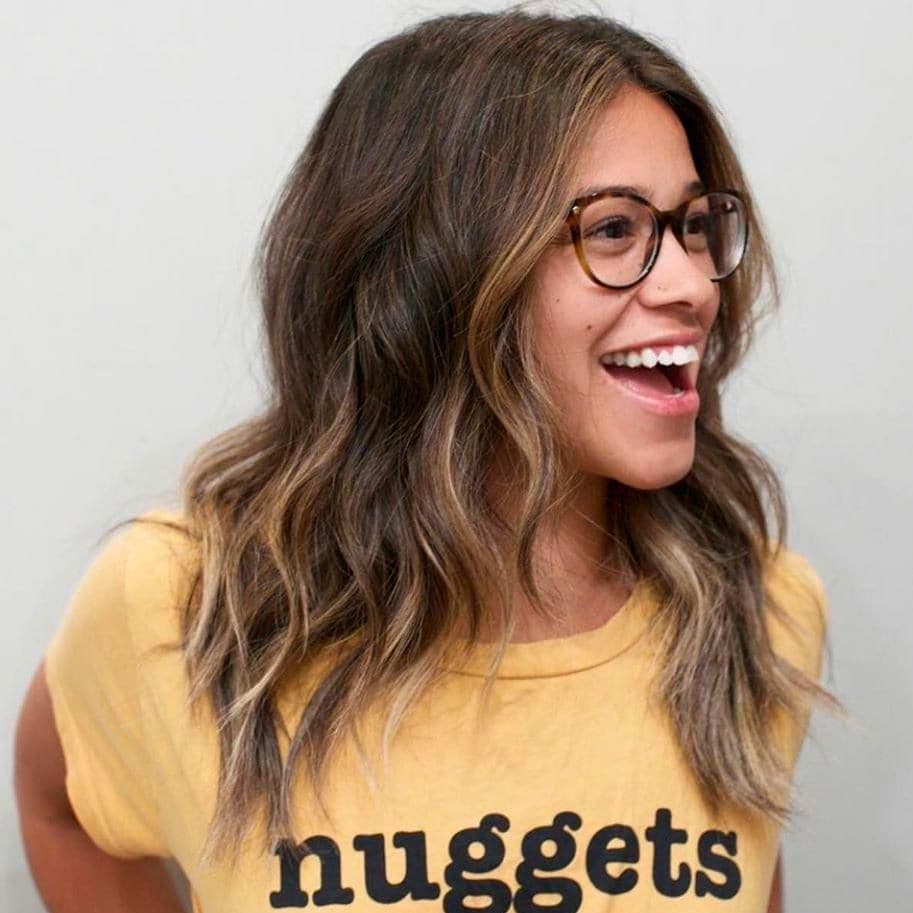 Gina Rodriguez with balayage highlights