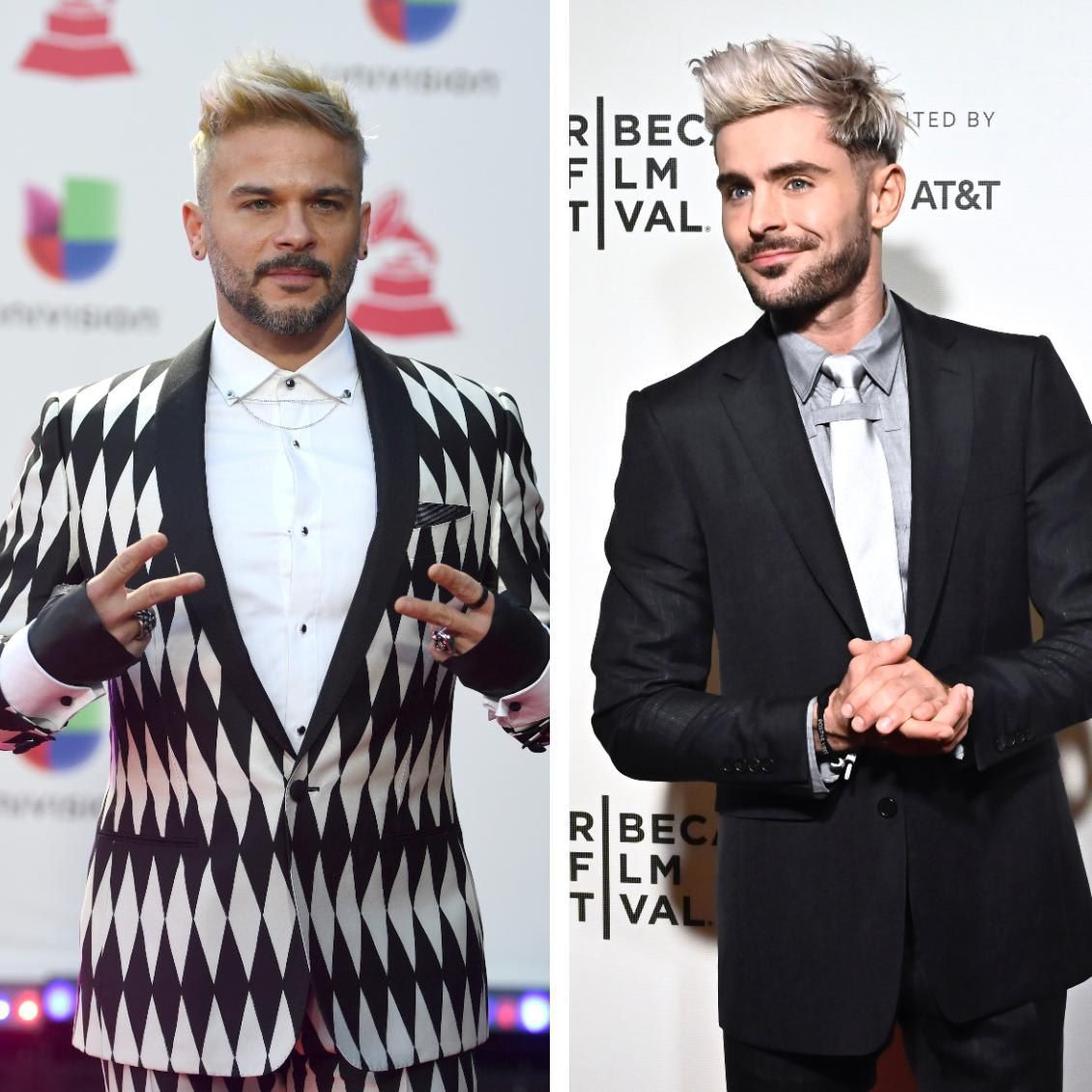 Fans have pointed out the striking similarities between Pedro (left) and Zac (right), especially when the latter dyed his hair platinum blonde