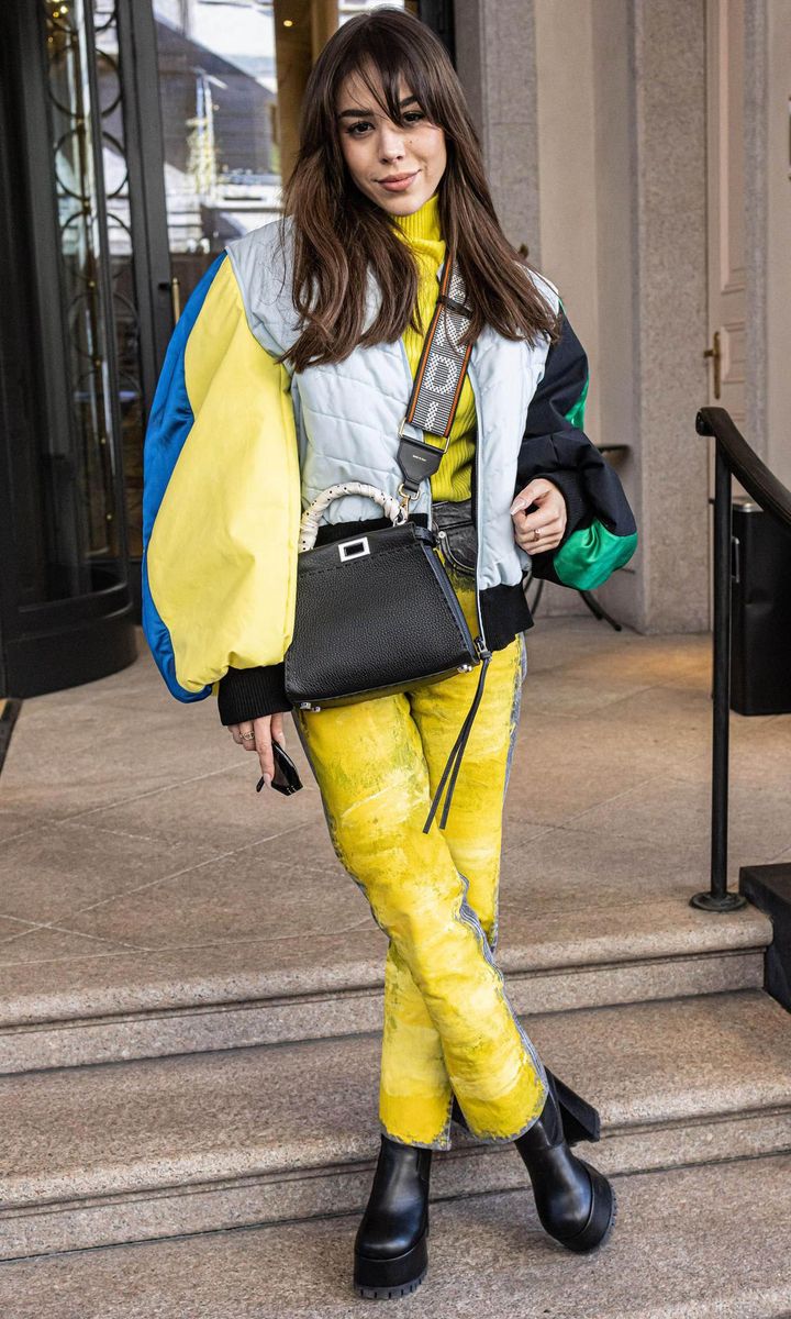 Danna Paola Leaves Hotel During Milan Fashion Week Spring-Summer 2022