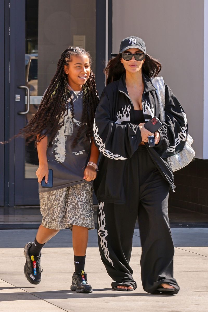 Kim Kardashian and North West show off their edgy style in New York