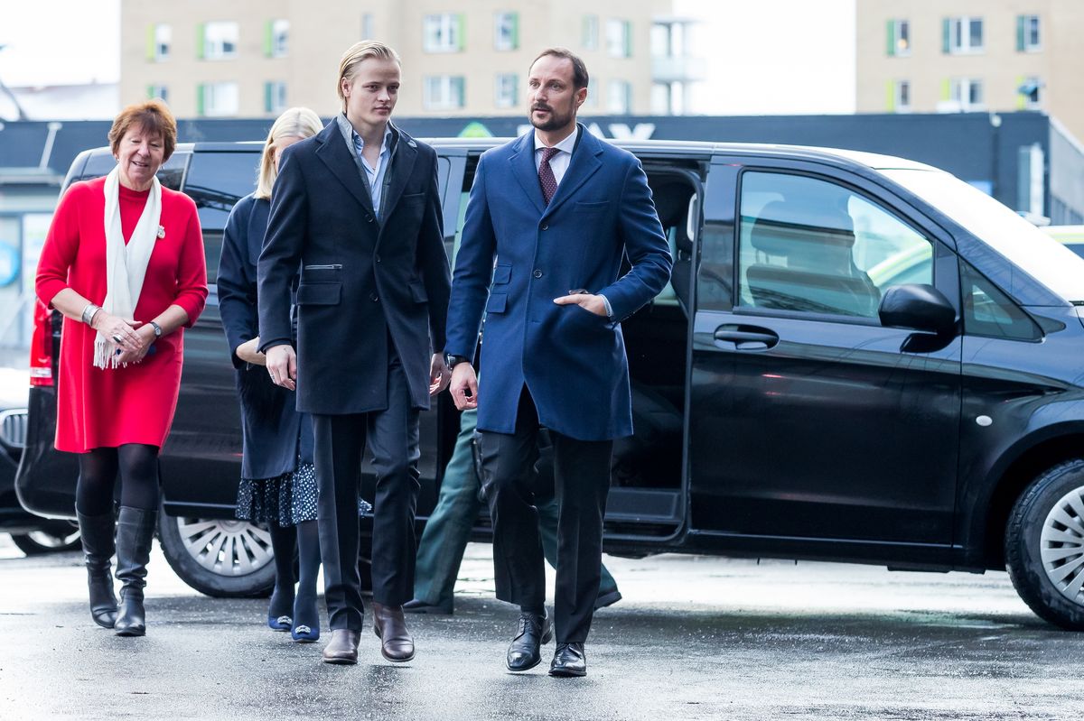 Crown Prince Haakon and his stepson Marius