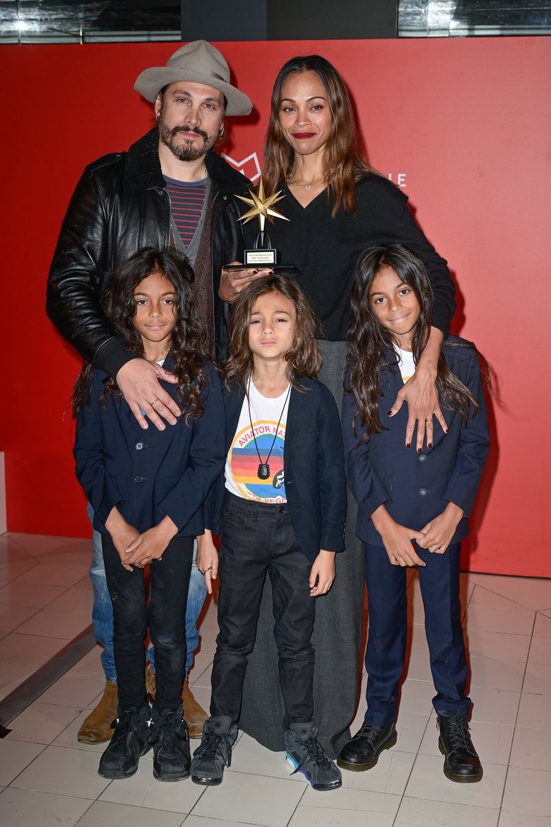 Maroc Perego, Zoe Saldaña and their kids